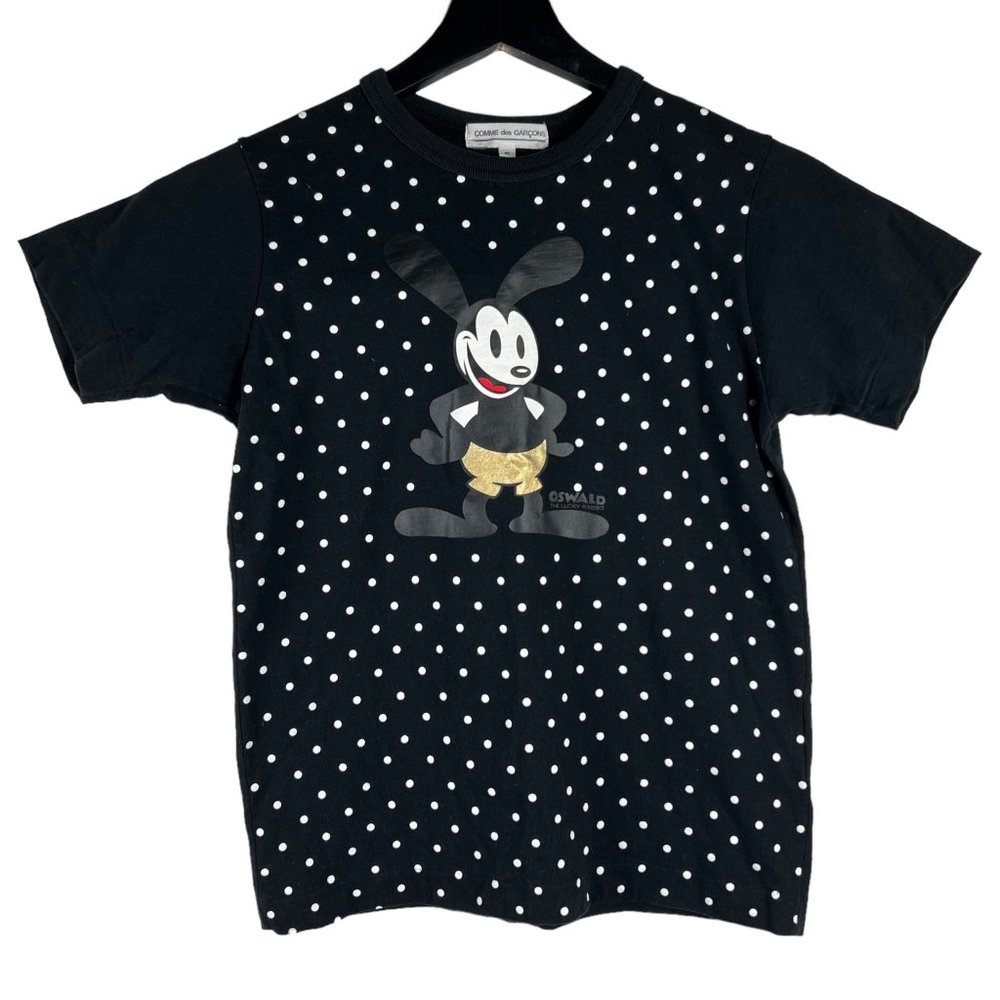 COMME des GARÇONS X Disney Oswald the Lucky Rabbit T-Shirt in Black Size S